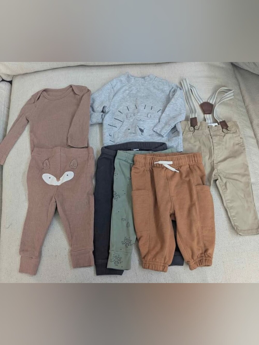 Carter's Brown & Tan Kids Jogger Pants Bundle